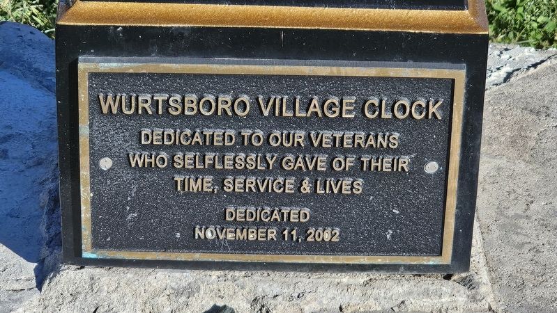 Wurtsboro Village Clock Marker image. Click for full size.