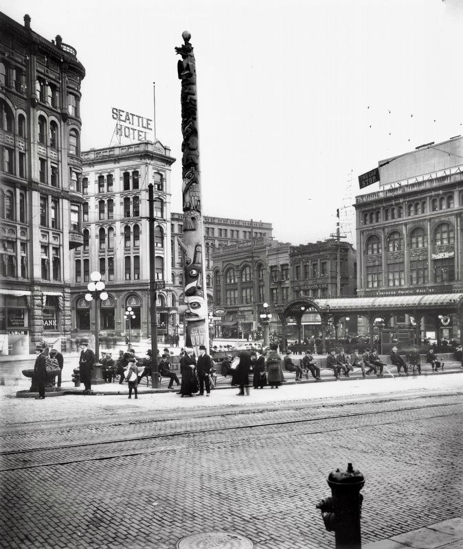 Pioneer Square with Totem Pole. Click for full size. Pioneer Square with Totem Pole image. Click for full size.