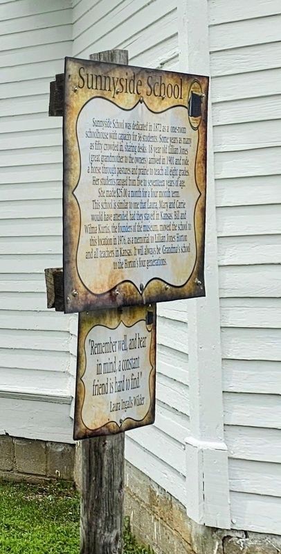 Sunnyside School Marker. Click for full size. Sunnyside School Marker image. Click for full size.
