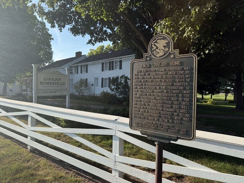 Owen Lovejoy Home Marker & Homestead. Click for full size. Owen Lovejoy Home Marker & Homestead image. Click for full size.
