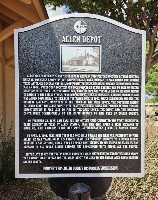 Allen Depot Marker. Click for full size. Allen Depot Marker image. Click for full size.