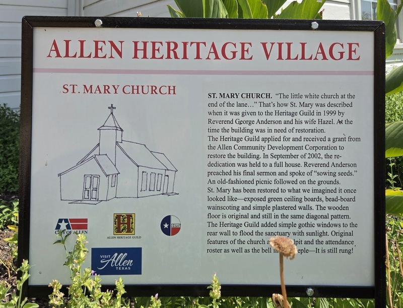 St. Mary Church Marker. Click for full size. St. Mary Church Marker image. Click for full size.