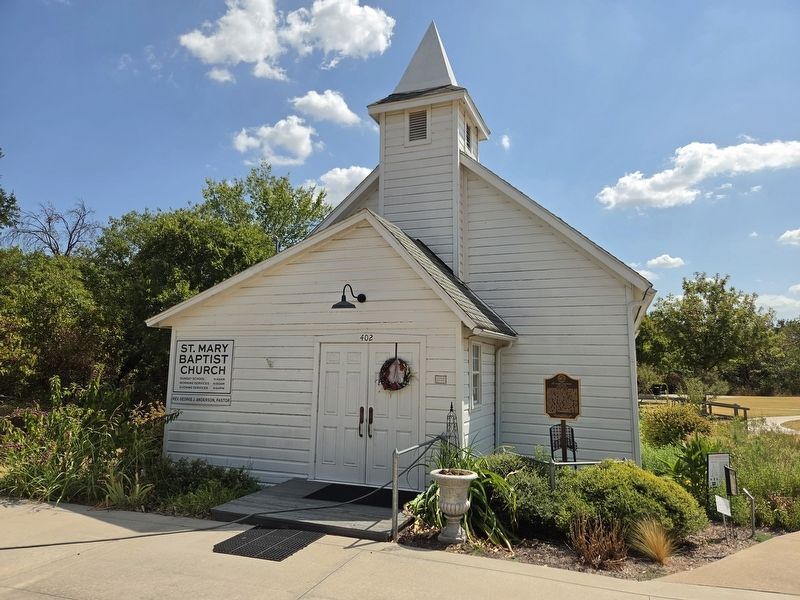 St. Mary's Baptist Church and Marker. Click for full size. St. Mary's Baptist Church and Marker image. Click for full size.