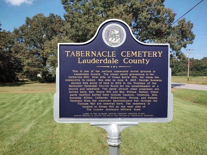 Tabernacle Cemetery Marker. Click for full size. Tabernacle Cemetery Marker image. Click for full size.
