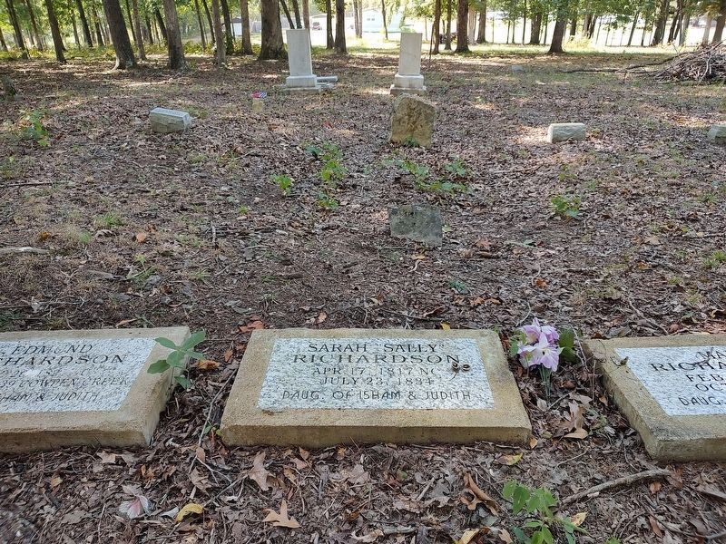 Sarah "Sally" Richardson Gravestone image. Click for full size.