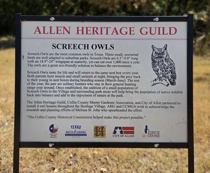 Screech Owls Marker. Click for full size. Screech Owls Marker image. Click for full size.