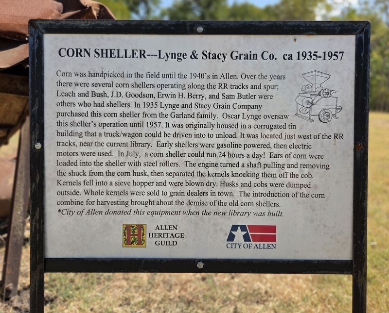 Corn Sheller Marker. Click for full size. Corn Sheller Marker image. Click for full size.