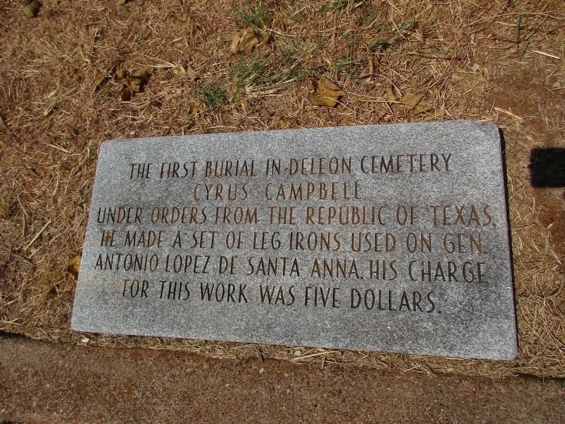 Cyrus Campbell informational sign at foot of grave. Click for full size. Cyrus Campbell informational sign at foot of grave image. Click for full size.