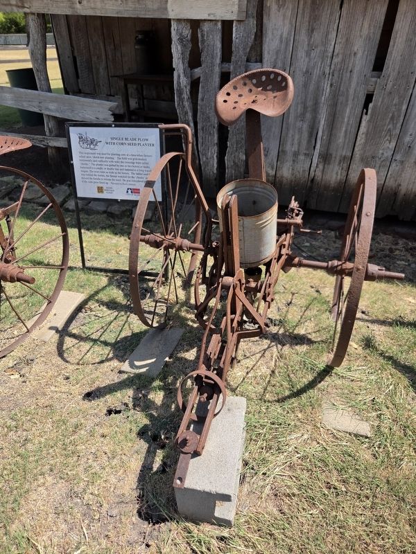 Single Blade Plow with Corn Seed Planter Marker. Click for full size. Single Blade Plow with Corn Seed Planter Marker image. Click for full size.