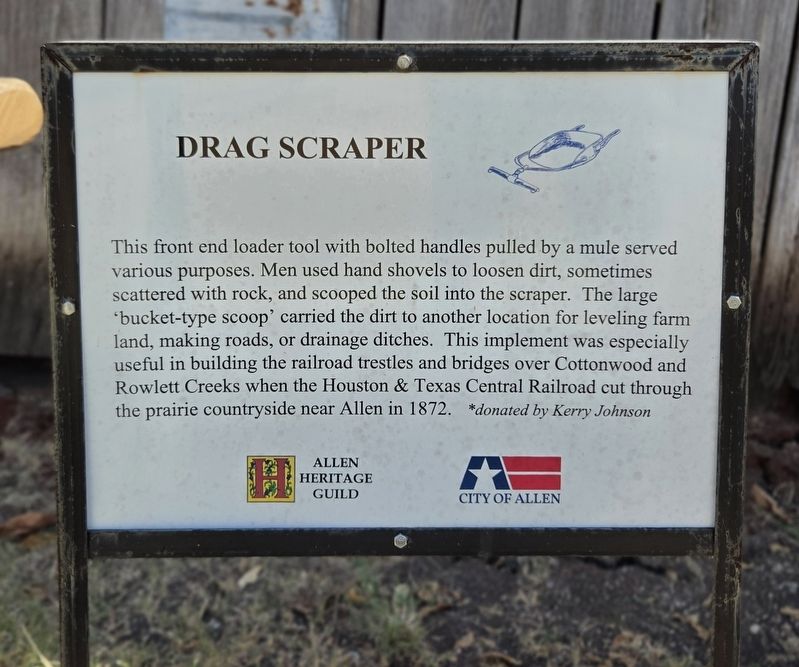 Drag Scraper Marker. Click for full size. Drag Scraper Marker image. Click for full size.