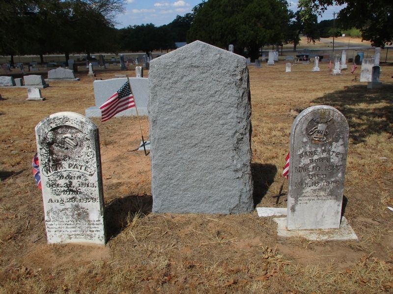 William H. Pate marker and both headstones image. Click for full size.