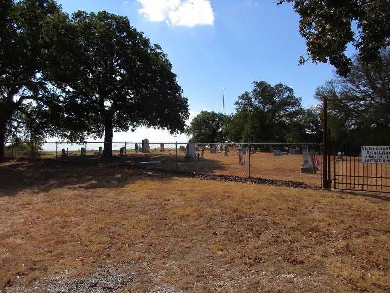 William H. Pate Marker and Victor Cemetery image. Click for full size.