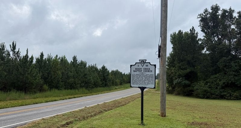 Reedy Creek Baptist Church Marker. Click for full size. Reedy Creek Baptist Church Marker image. Click for full size.