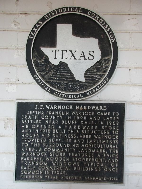J. F. Warnock Hardware Marker. Click for full size. J. F. Warnock Hardware Marker image. Click for full size.