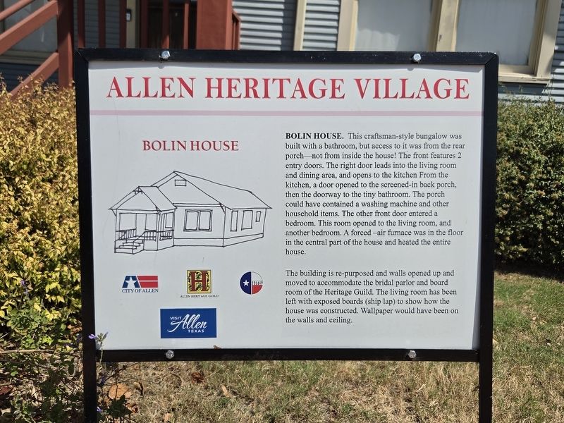 Bolin House Marker. Click for full size. Bolin House Marker image. Click for full size.