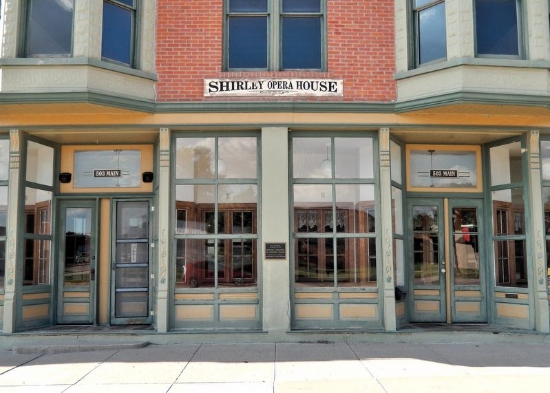 Shirley Opera House Marker. Click for full size. Shirley Opera House Marker image. Click for full size.
