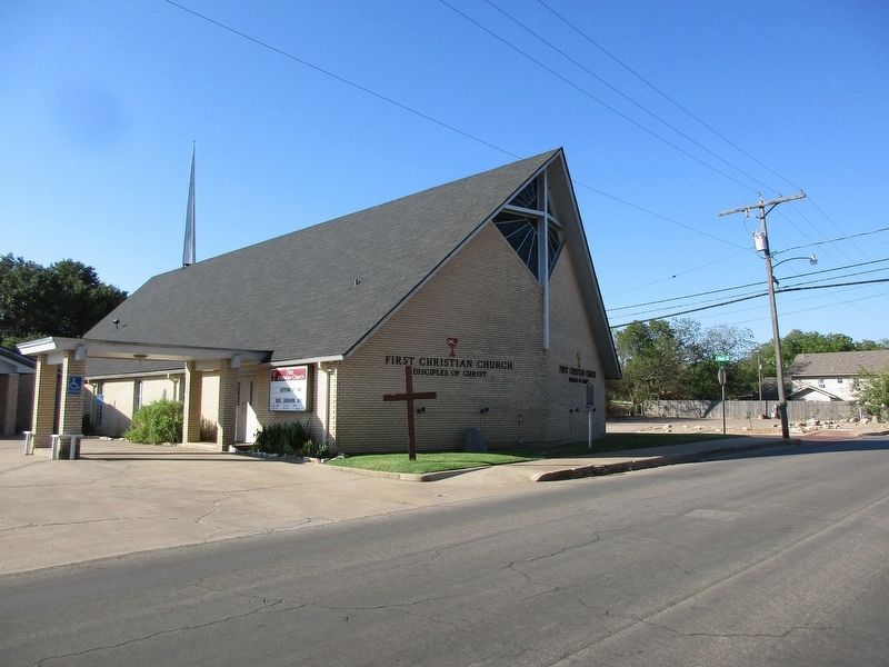 First Christian Church and marker. Click for full size. First Christian Church and marker image. Click for full size.