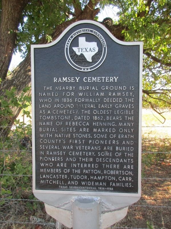 Ramsey Cemetery Marker. Click for full size. Ramsey Cemetery Marker image. Click for full size.