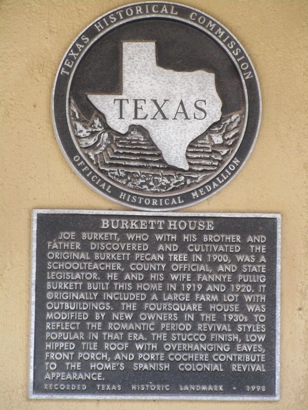 Burkett House Marker. Click for full size. Burkett House Marker image. Click for full size.