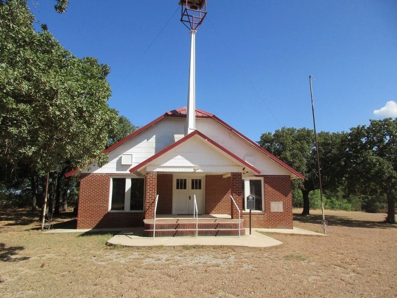 Round Grove Baptist Church and marker. Click for full size. Round Grove Baptist Church and marker image. Click for full size.
