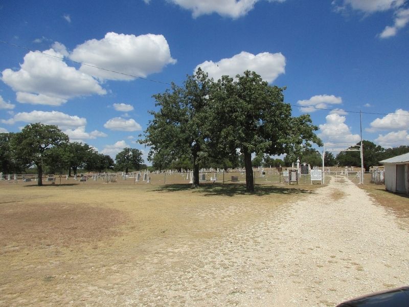 Sipe Springs Cemetery and marker image. Click for full size.