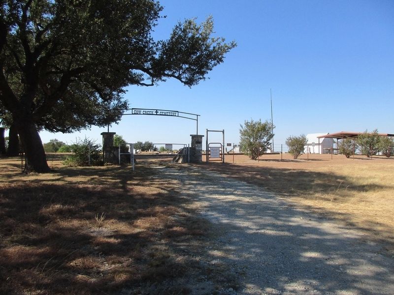 Cow Creek Cemetery and marker. Click for full size. Cow Creek Cemetery and marker image. Click for full size.