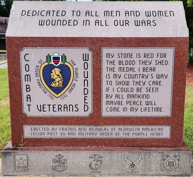 Purple Heart Monument Marker. Click for full size. Purple Heart Monument Marker image. Click for full size.