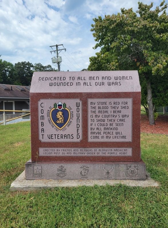 Purple Heart Monument. Click for full size. Purple Heart Monument image. Click for full size.