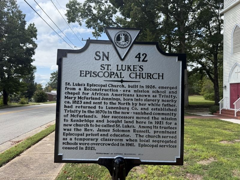 St. Luke's Episcopal Church Marker. Click for full size. St. Luke's Episcopal Church Marker image. Click for full size.