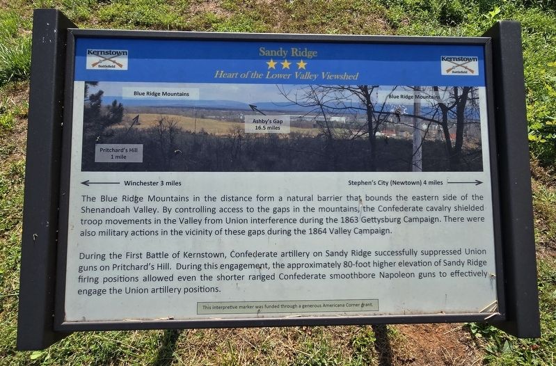 Sandy Ridge Marker. Click for full size. Sandy Ridge Marker image. Click for full size.