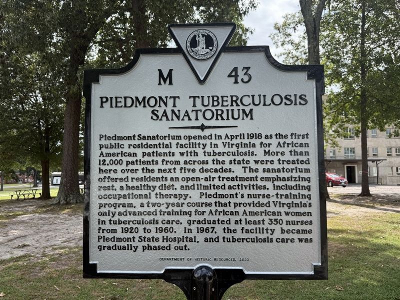 Piedmont Tuberculosis Sanatorium Marker. Click for full size. Piedmont Tuberculosis Sanatorium Marker image. Click for full size.