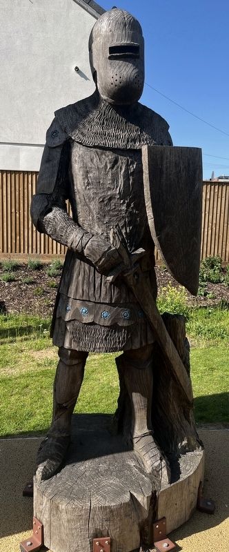 Statue at the site of Northampton Castle. Click for full size. Statue at the site of Northampton Castle image. Click for full size.