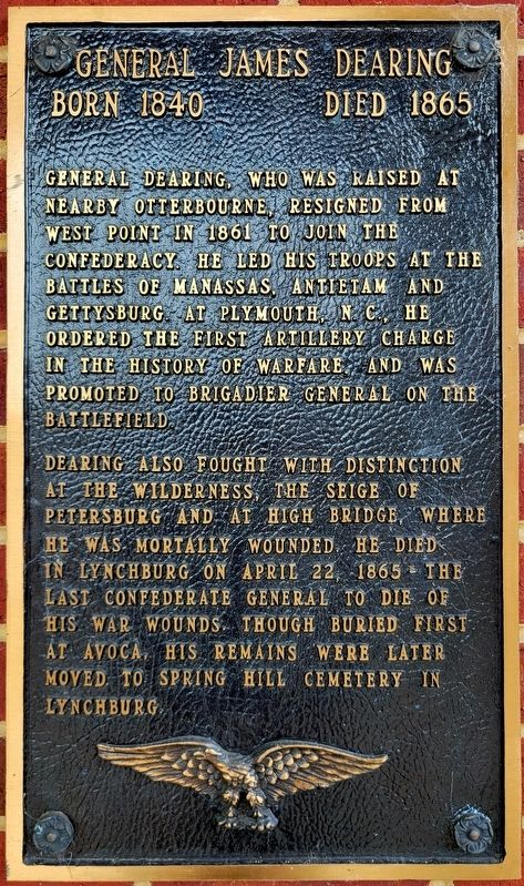 General James Dearing Marker. Click for full size. General James Dearing Marker image. Click for full size.