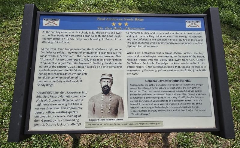 Final Actions on Sandy Ridge Marker. Click for full size. Final Actions on Sandy Ridge Marker image. Click for full size.