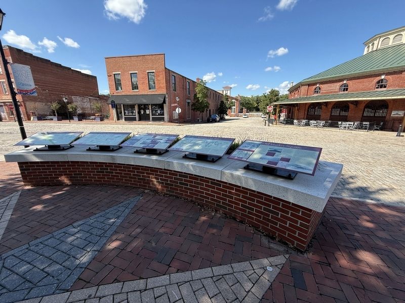 Several markers on display in Old Town Petersburg. Click for full size. Several markers on display in Old Town Petersburg image. Click for full size.