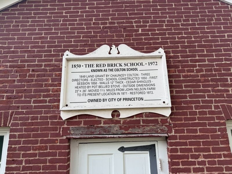 1850 � The Red Brick School � 1972 Marker image. Click for full size.