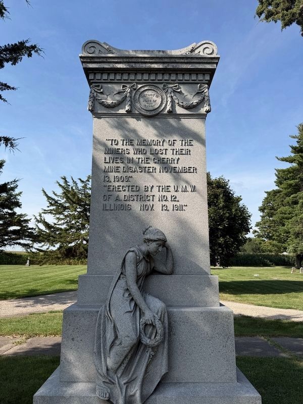 U.M.W Cherry Mine Disaster Memorial. Click for full size. U.M.W Cherry Mine Disaster Memorial image. Click for full size.