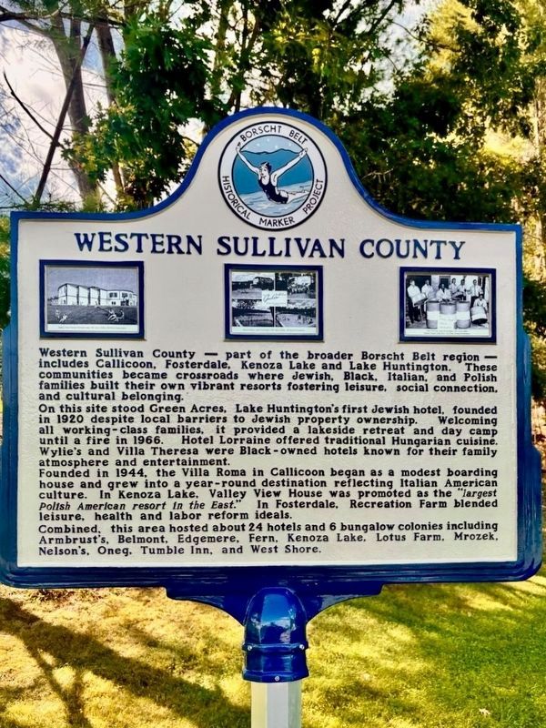 Western Sullivan County Marker. Click for full size. Western Sullivan County Marker image. Click for full size.