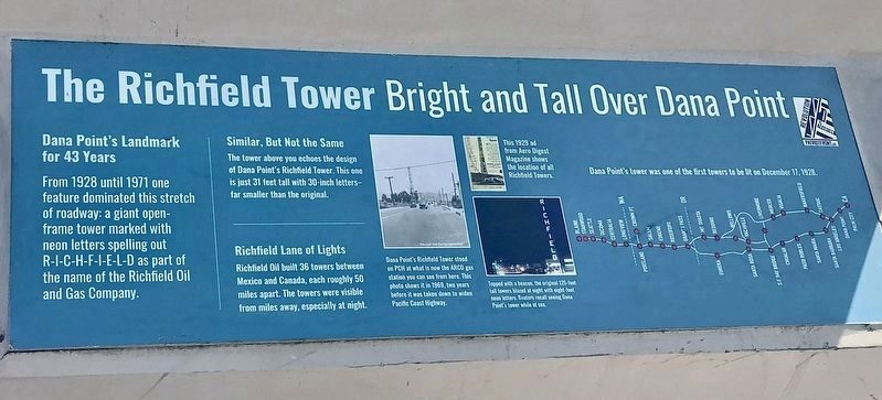 The Richfield Tower Marker. Click for full size. The Richfield Tower Marker image. Click for full size.