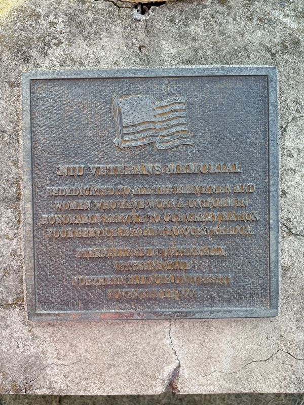 NIU Veterans Memorial Marker. Click for full size. NIU Veterans Memorial Marker image. Click for full size.