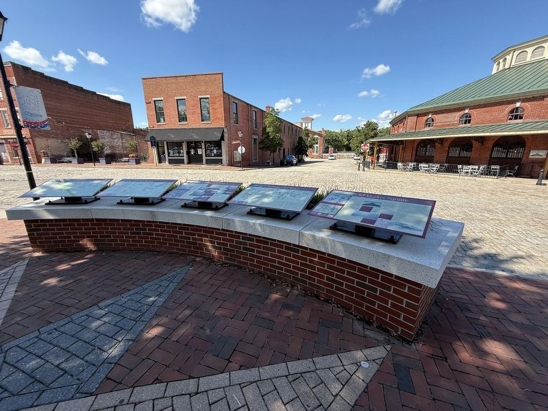 Several markers on display in Old Town Petersburg image. Click for full size.