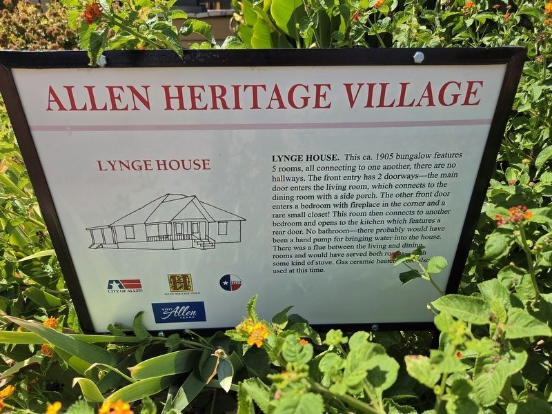 Lynge House Marker. Click for full size. Lynge House Marker image. Click for full size.