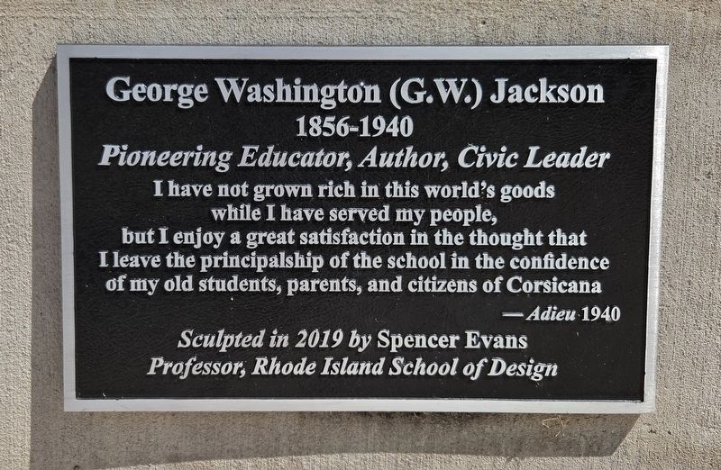 George Washington (G.W.) Jackson Marker. Click for full size. George Washington (G.W.) Jackson Marker image. Click for full size.