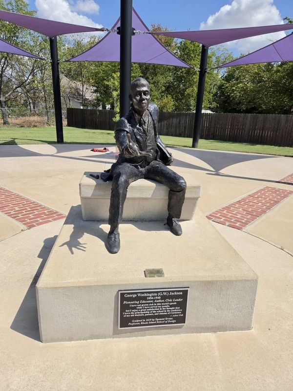 George Washington (G.W.) Jackson Statue and Marker. Click for full size. George Washington (G.W.) Jackson Statue and Marker image. Click for full size.