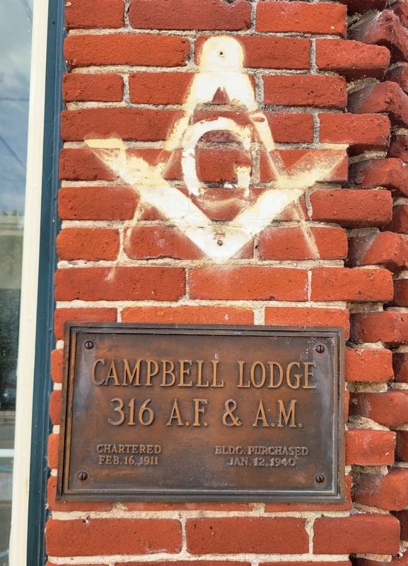 Campbell Lodge 316 Marker. Click for full size. Campbell Lodge 316 Marker image. Click for full size.