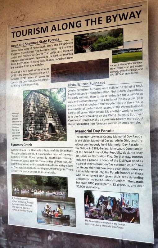 Tourism Along the Byway Marker. Click for full size. Tourism Along the Byway Marker image. Click for full size.