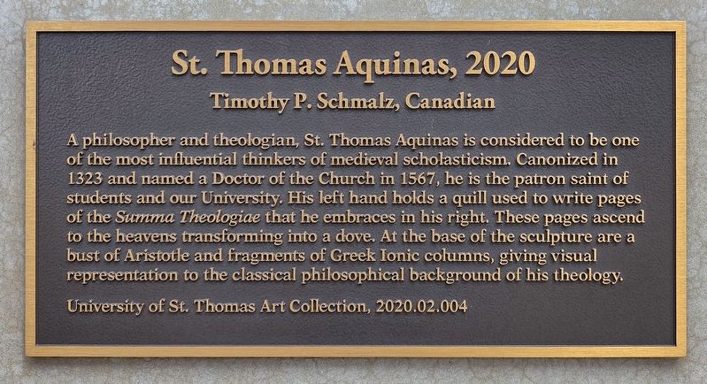 St. Thomas Aquinas, 2020 Marker. Click for full size. St. Thomas Aquinas, 2020 Marker image. Click for full size.