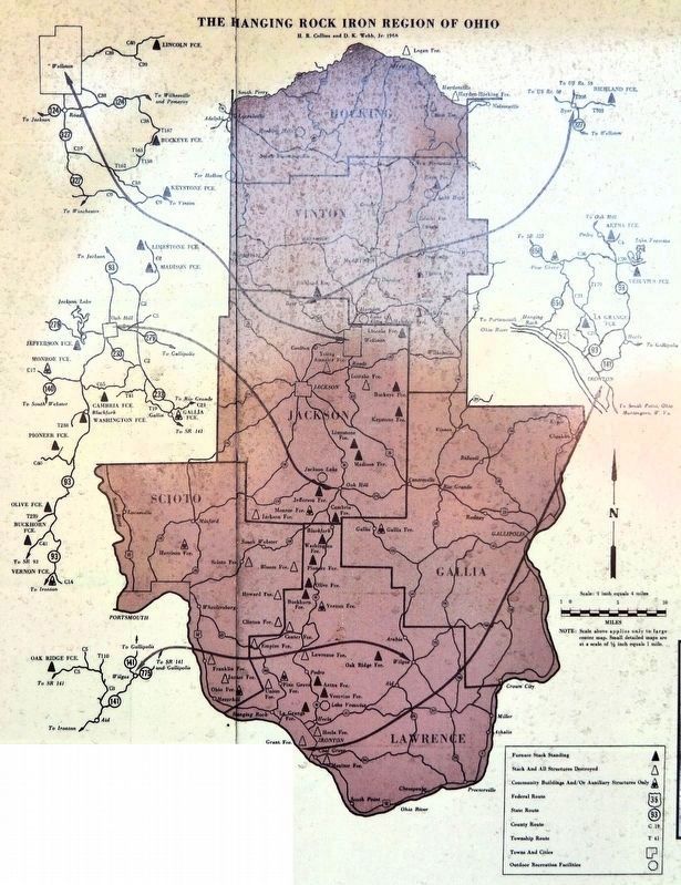 Marker detail: The Hanging Rock Iron Region of Ohio. Click for full size. Marker detail: The Hanging Rock Iron Region of Ohio image. Click for full size.