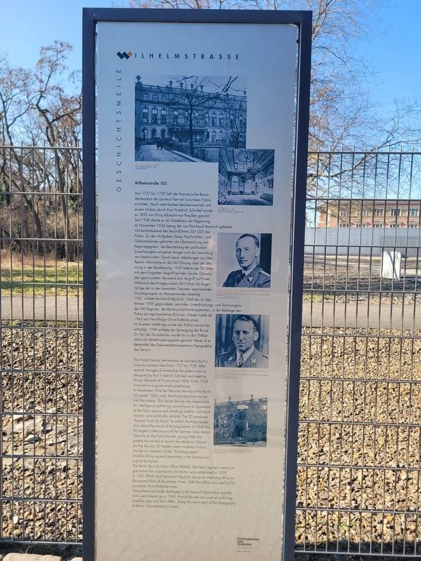 Wilhelmstraße 102 Marker. Click for full size. Wilhelmstraße 102 Marker image. Click for full size.