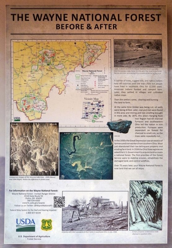 The Wayne National Forest Marker. Click for full size. The Wayne National Forest Marker image. Click for full size.